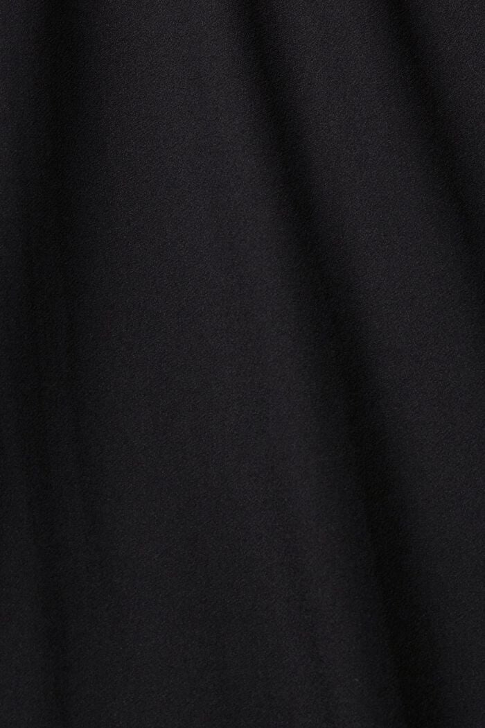 Crêpe-Kleid mit Laser-Cut-Details, BLACK, detail image number 5