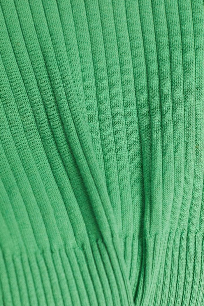 Rippstrick-Pullover, GREEN, detail image number 4