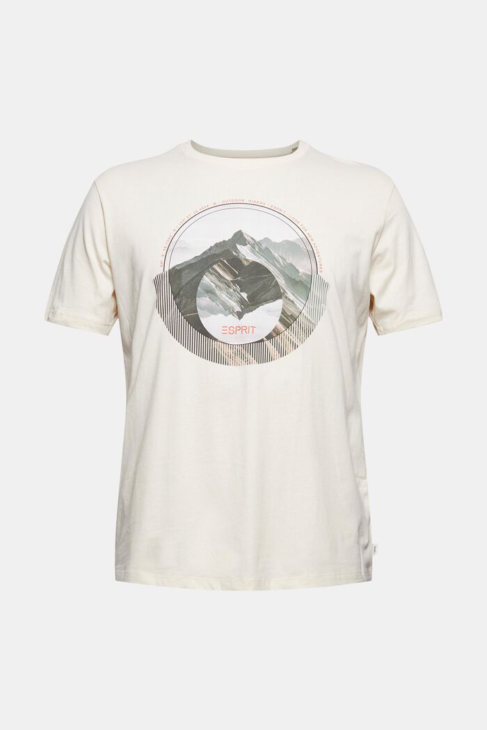 Jersey-T-Shirt mit Print, Bio-Baumwolle, OFF WHITE, detail image number 6