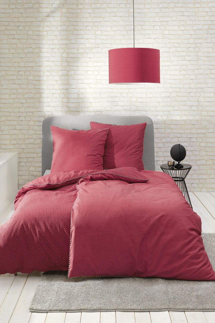 Renforcé-Bettwäsche mit Print, 100% Baumwolle, RED, overview