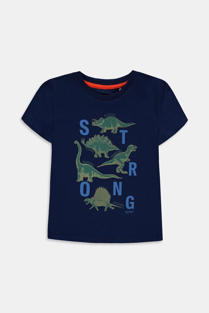 T-Shirt mit Print aus 100% Baumwolle, BLUE, overview