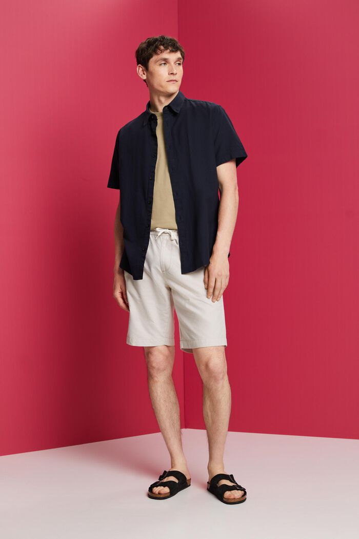 Pull-on-Shorts aus Twill, 100 % Baumwolle, SAND, detail image number 1