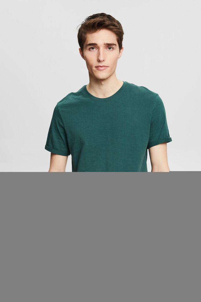 T-Shirt aus 100& Baumwolle, DARK TURQUOISE, detail image number 0