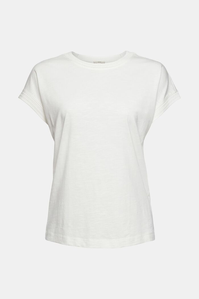 T-Shirt aus Bio-Baumwoll-Mix, OFF WHITE, overview