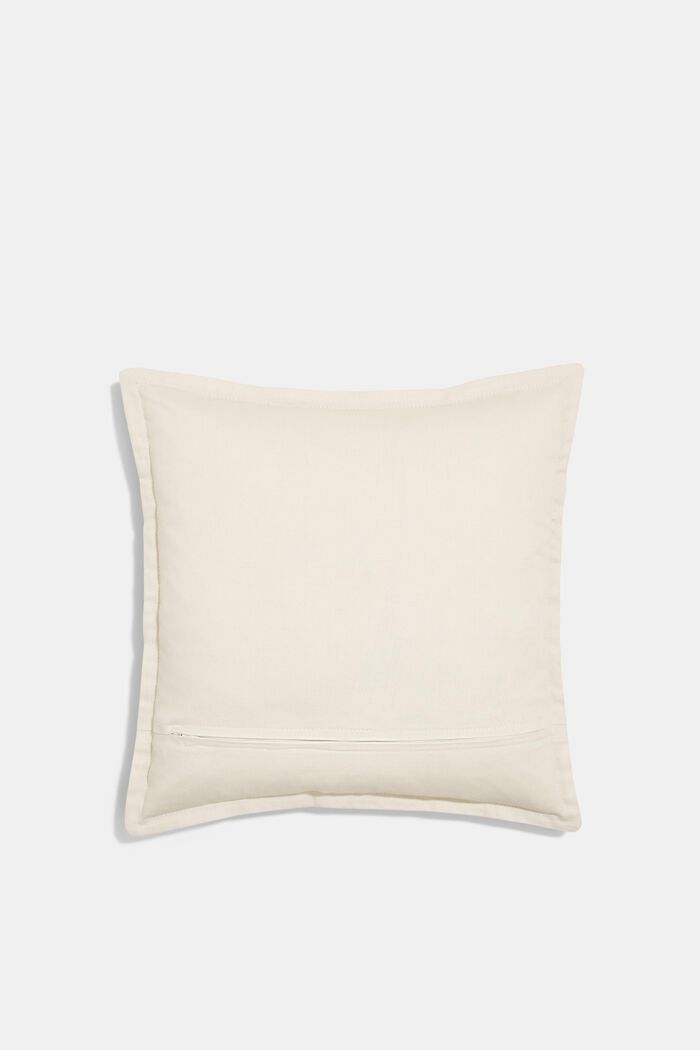 Zweifarbige Kissenhülle aus 100% Baumwolle, WHITE, detail image number 2