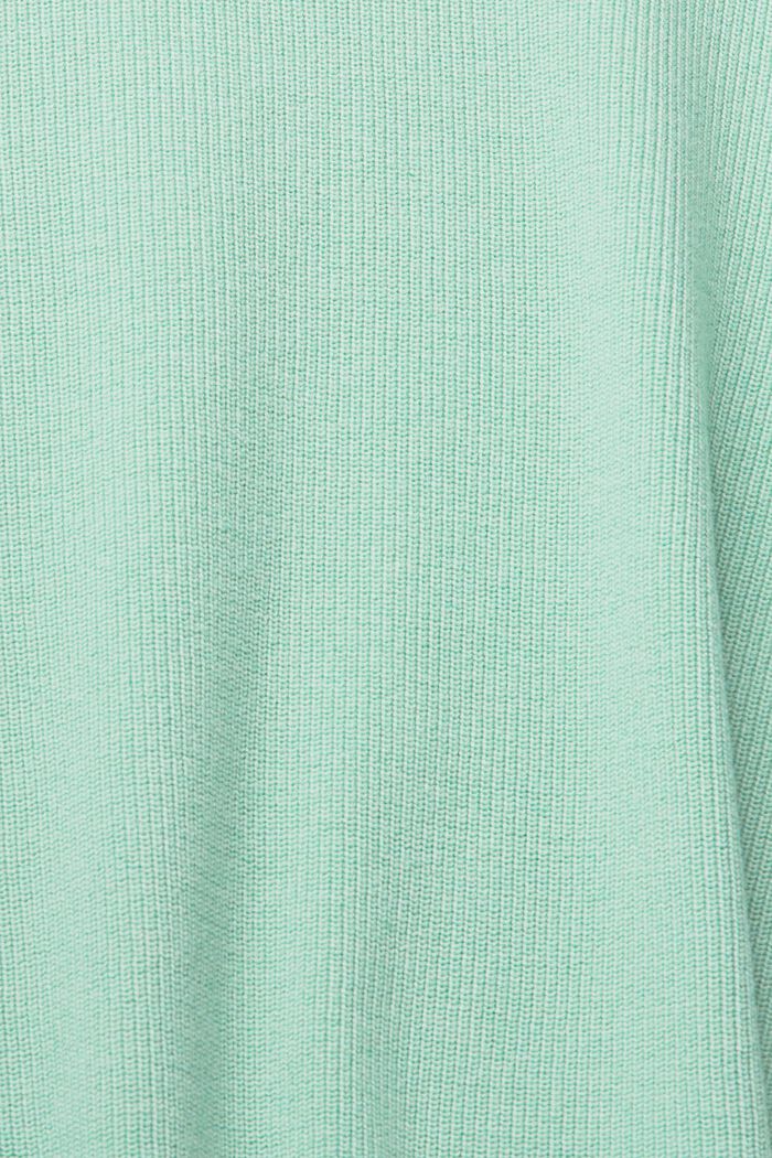 Pullover mit Rundhalsausschnitt, 100 % Baumwolle, PASTEL GREEN, detail image number 4