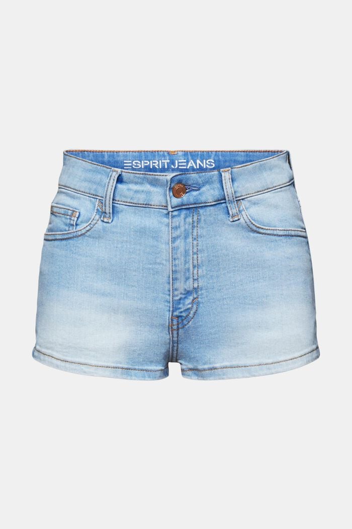 Jeans-Shorts mit mittelhohem Bund, BLUE LIGHT WASHED, detail image number 6