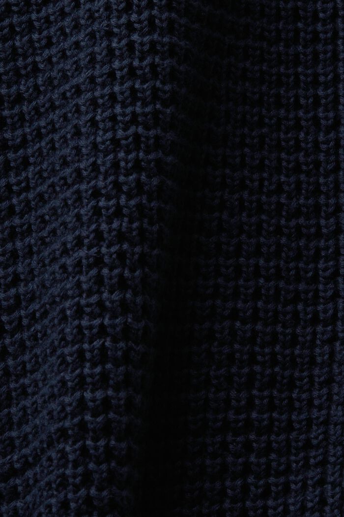 Zopfstrickpullover mit halbem Zipper, NAVY, detail image number 5
