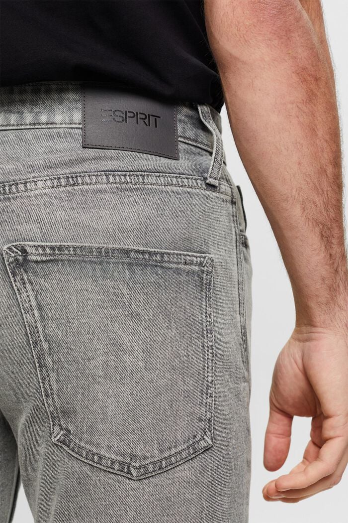 Schmale Jeans mit mittlerer Bundhöhe, GREY LIGHT WASHED, detail image number 4