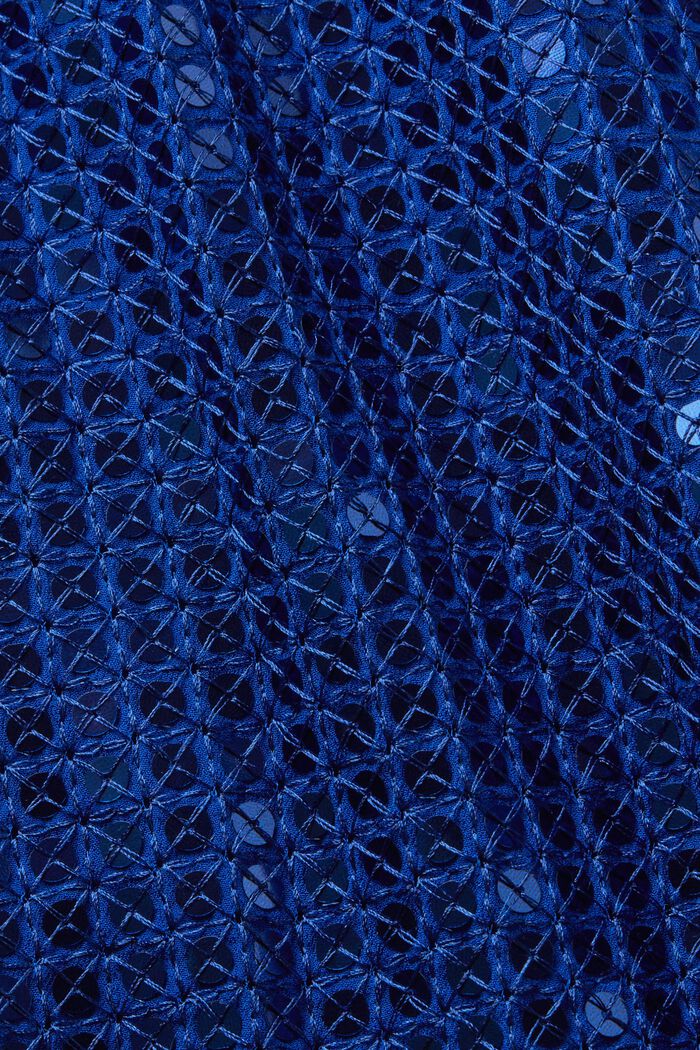 Kurzarmbluse mit Pailletten, BRIGHT BLUE, detail image number 6