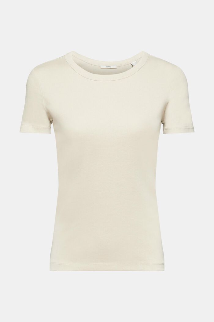 T-Shirt aus Baumwolle, LIGHT TAUPE, detail image number 6
