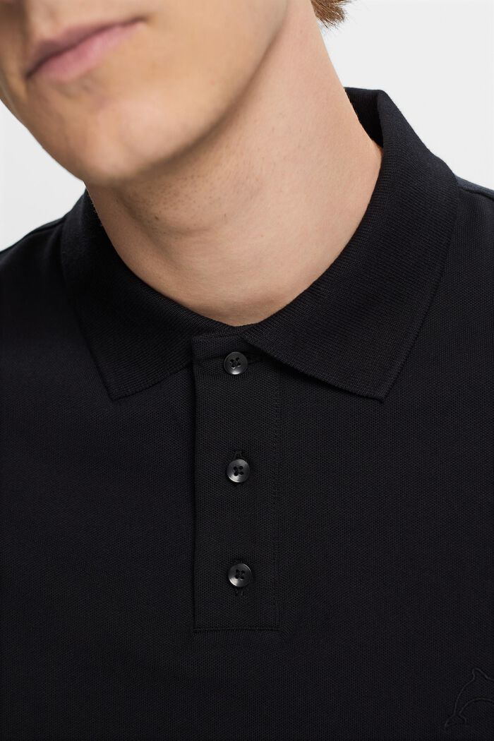 Charakteristisches Piqué-Poloshirt, BLACK, detail image number 2
