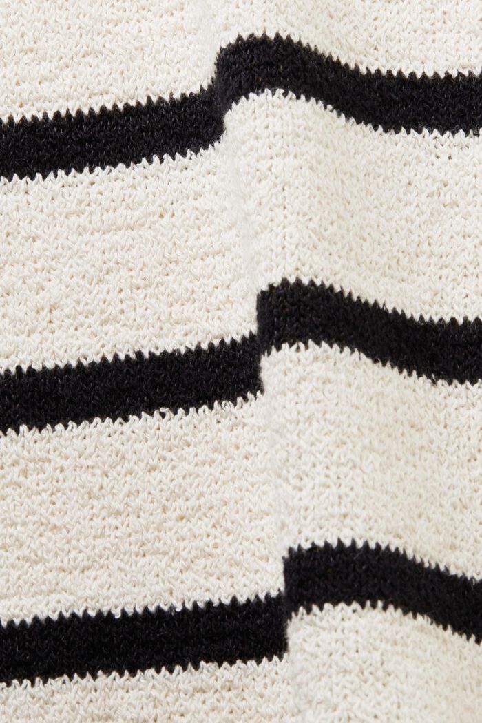 Gestreiftes Top aus Baumwollstrick, WHITE COLORWAY, detail image number 6