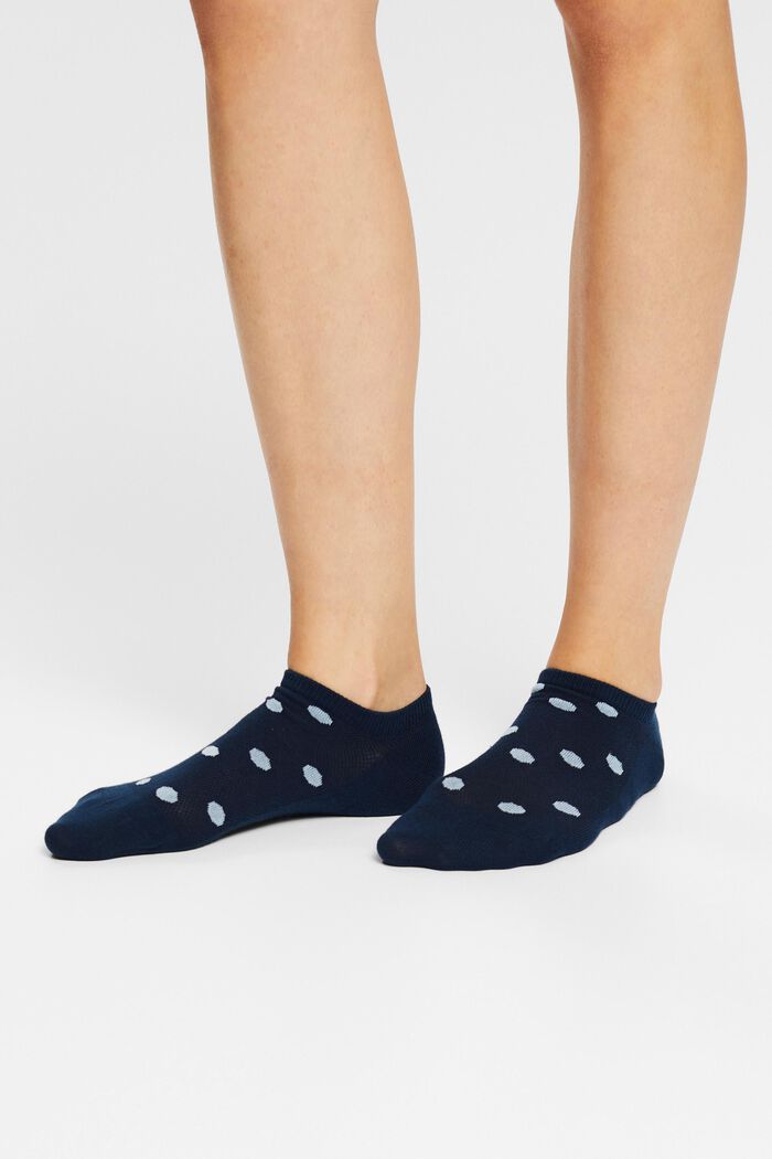 2er-Pack: Sneaker-Socken mit Tupfen, PLUM, detail image number 2