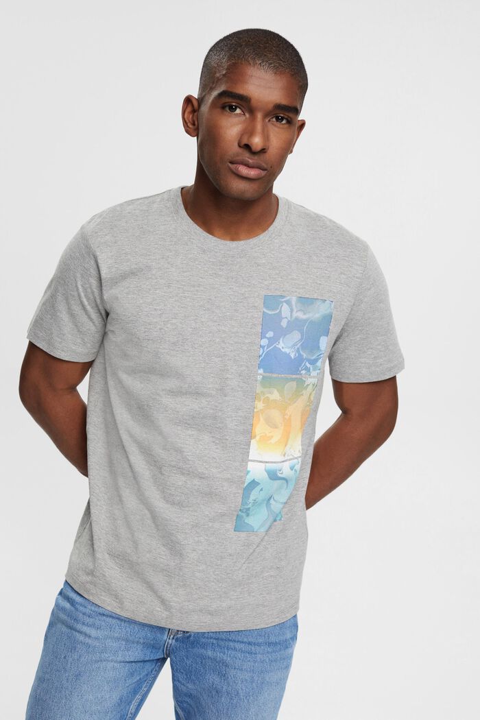 Print-T-Shirt, LENZING™ ECOVERO™, MEDIUM GREY, detail image number 1