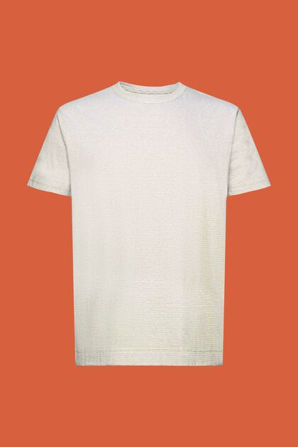 Gestreiftes Jersey T-Shirt, Baumwolle-Leinen-Mix