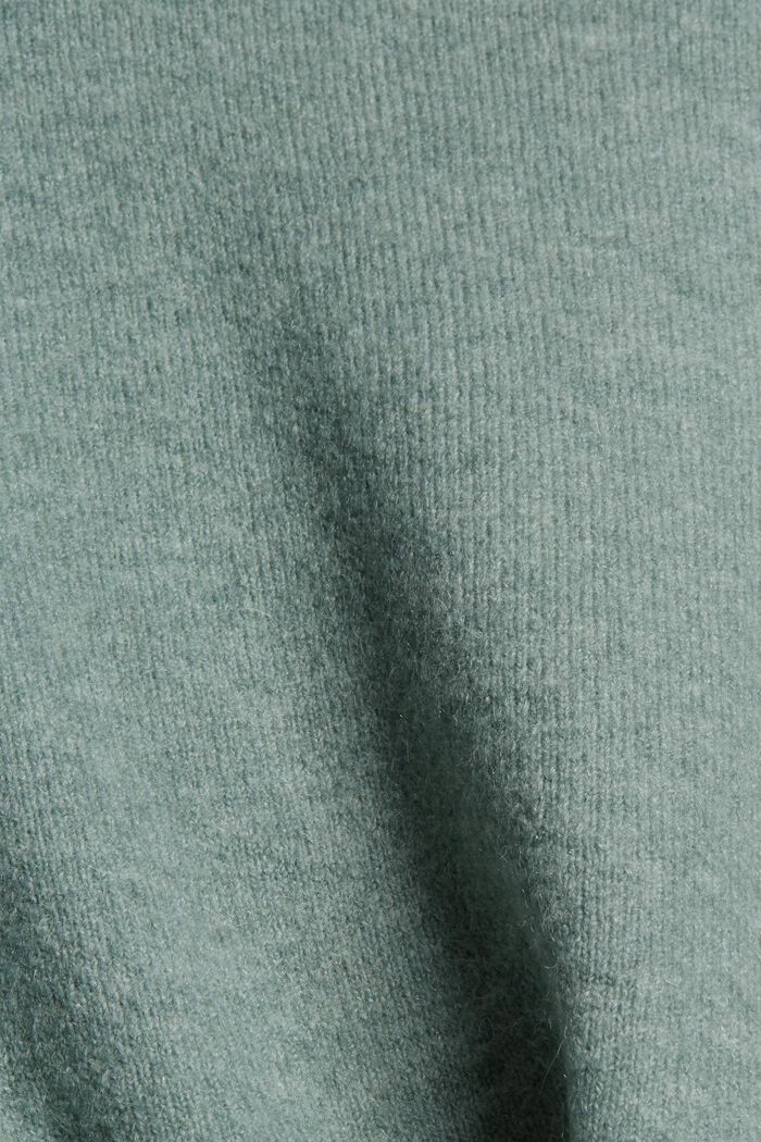 Mit Wolle: V-Neck Cardigan, DUSTY GREEN, detail image number 4