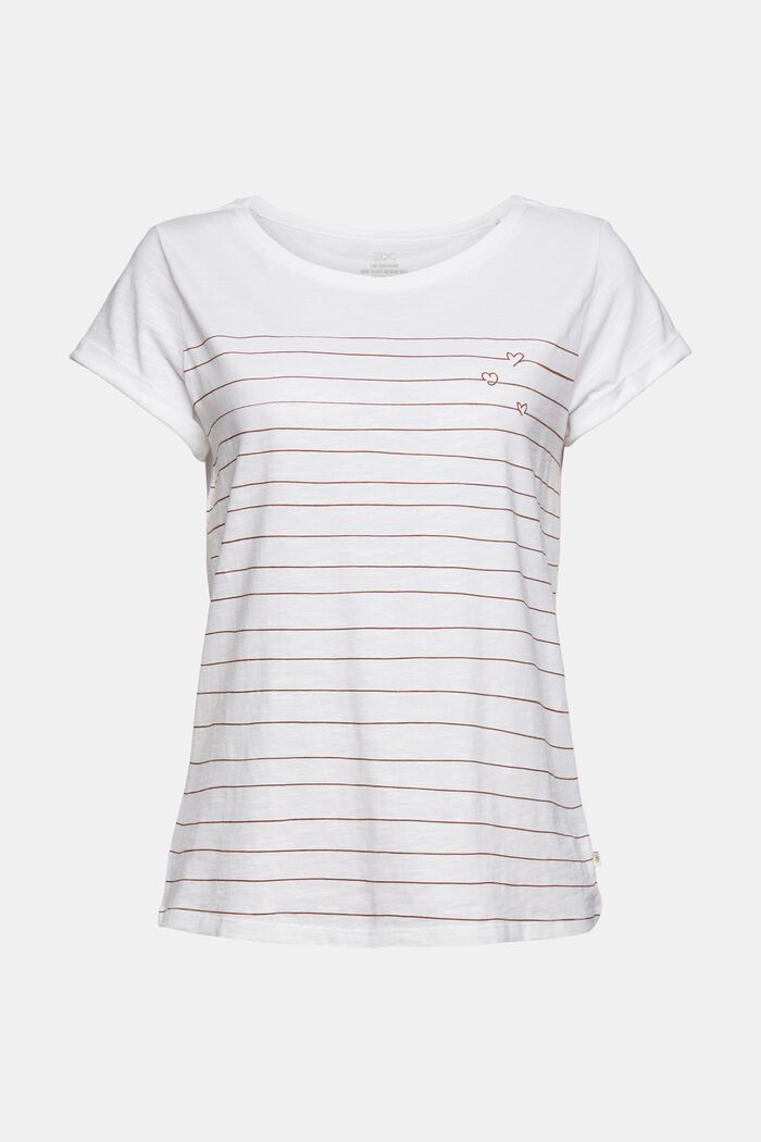 T-Shirt mit Print, 100% Baumwolle, WHITE, detail image number 5