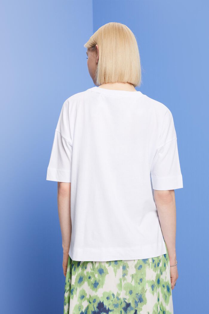 Oversize T-Shirt mit Print, TENCEL™, WHITE, detail image number 3
