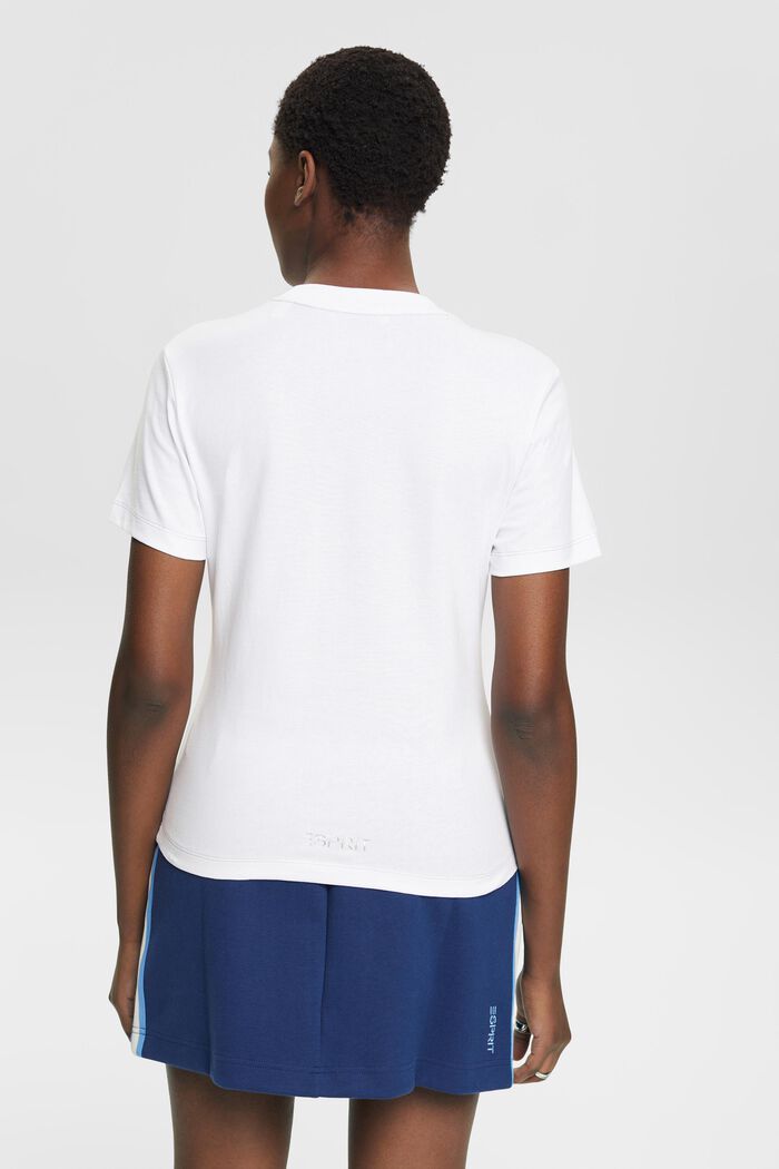 Baumwoll-T-Shirt mit Delfinprint, WHITE, detail image number 3