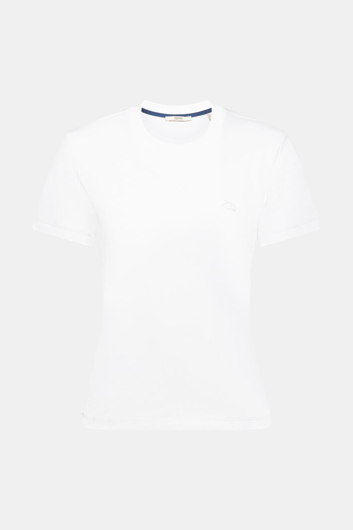Baumwoll-T-Shirt mit Delfinprint, WHITE, detail image number 7
