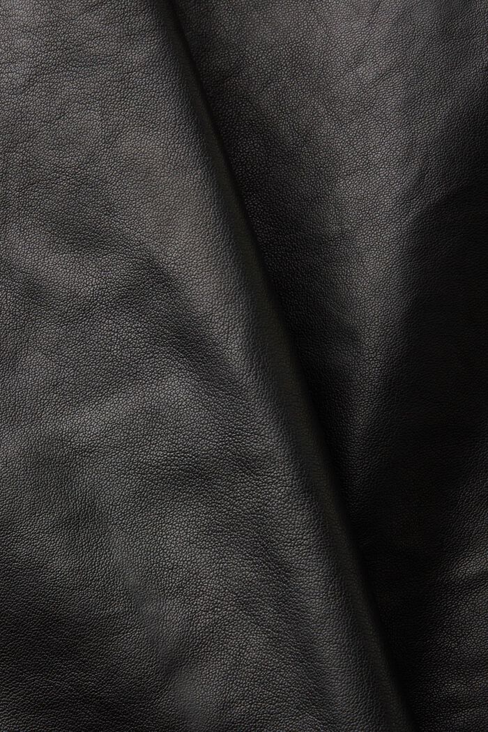 Hemdjacke aus Leder, BLACK, detail image number 7