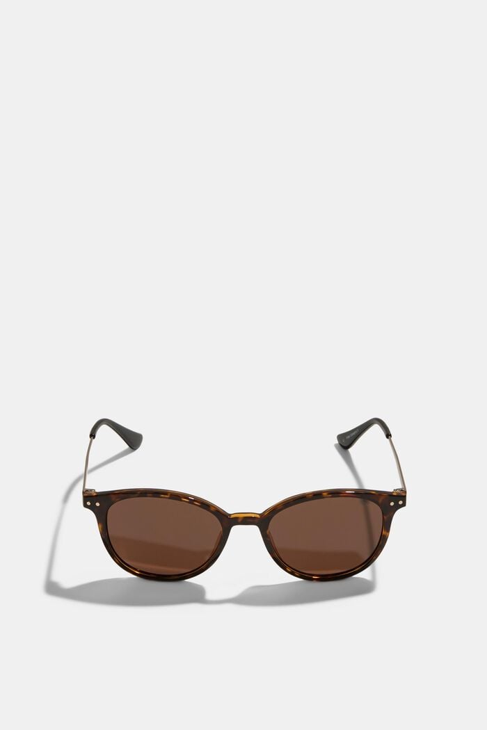 Runde Sonnenbrille mit Metallbügeln, HAVANNA, detail image number 0