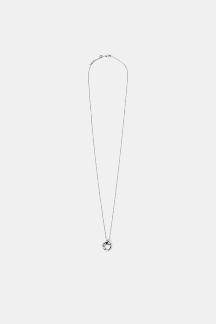 Halskette mit Ring-Trio Anhänger, SILVER, detail image number 0