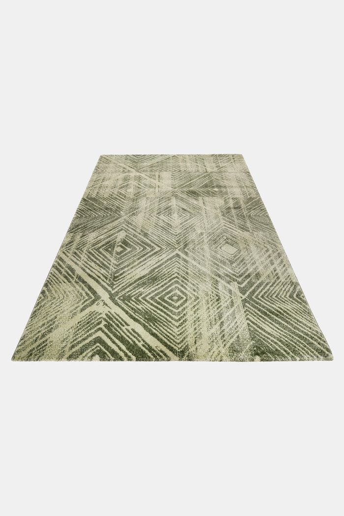 Kurzflor-Teppich mit geometrischem Muster, GREEN, detail image number 4