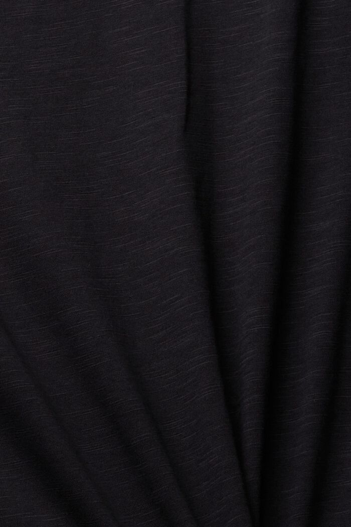 T-Shirt mit V-Ausschnitt, BLACK, detail image number 5