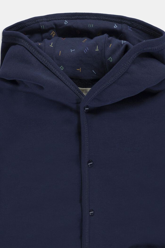 Sweat-Jacke aus 100% Bio-Baumwolle, DARK BLUE, detail image number 2
