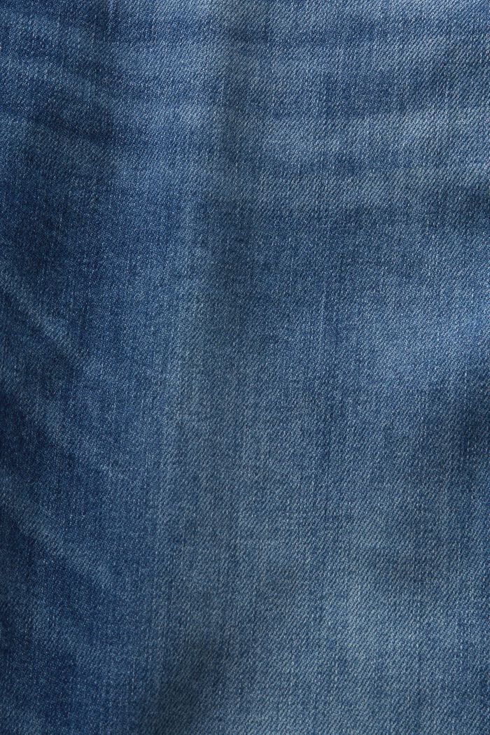Jeans mit geradem Bein und mittlerer Bundhöhe, BLUE MEDIUM WASHED, detail image number 6