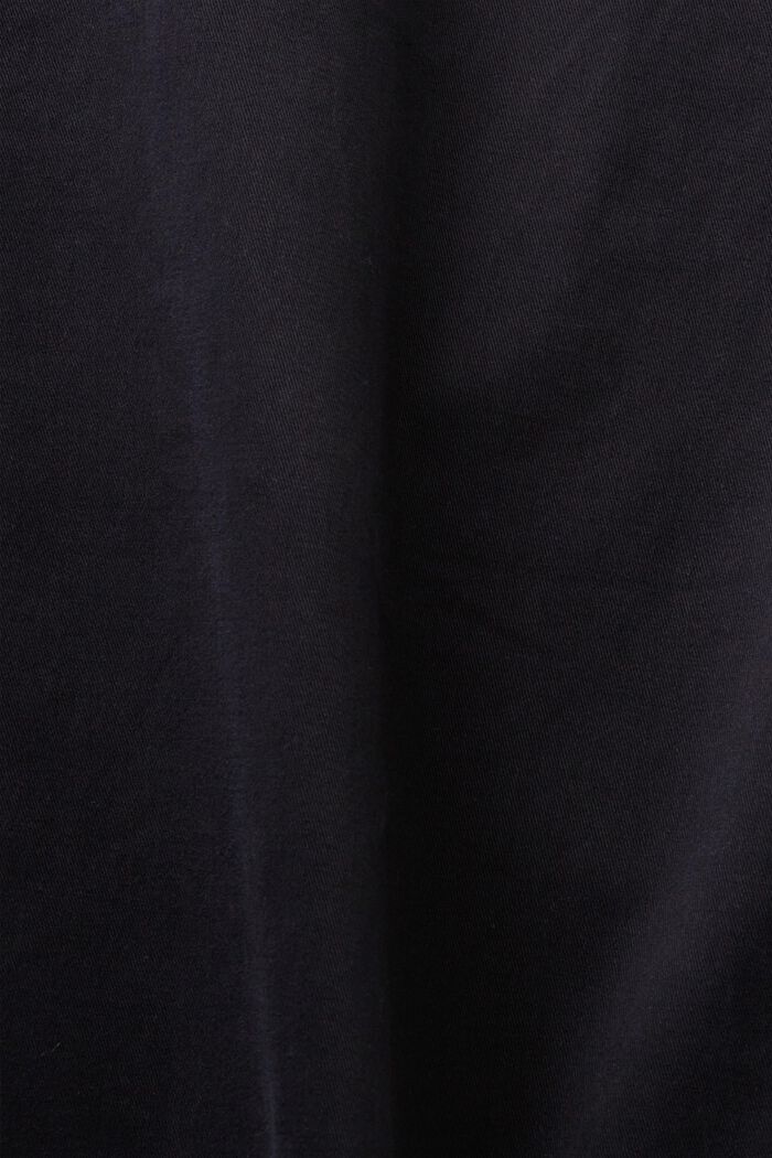 Gerade geschnittene Chino aus Baumwolltwill, BLACK, detail image number 6