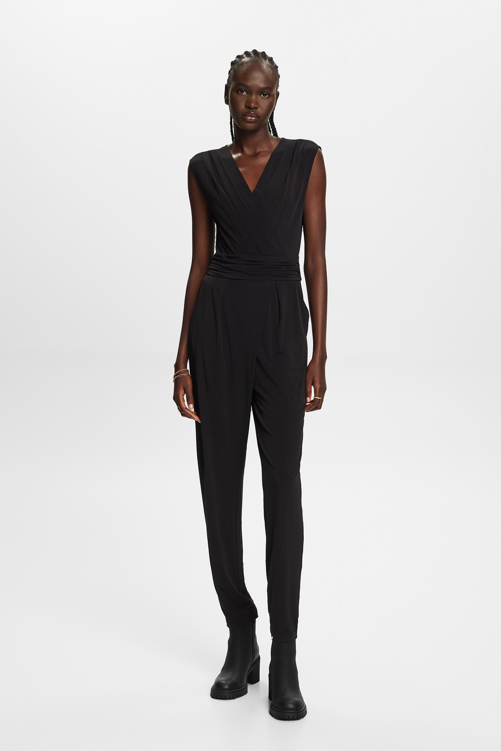 ESPRIT Sleeveless Jumpsuit With Wrapped Neckline At Our, 50% OFF