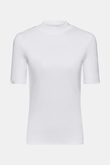 Baumwoll-T-Shirt, WHITE, overview