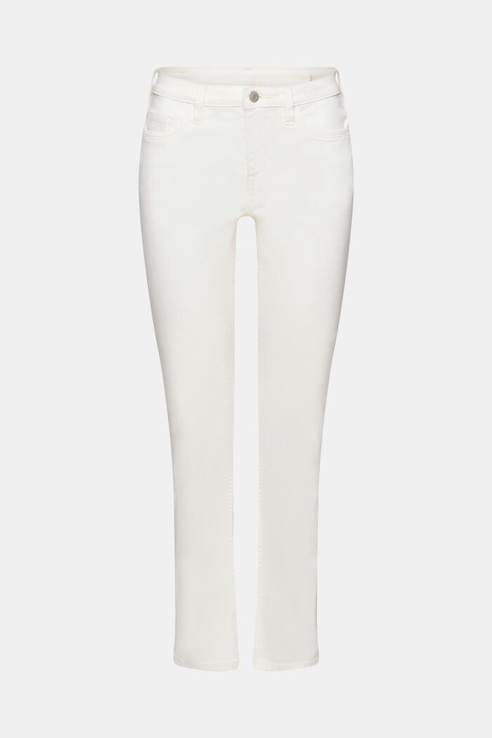 Mid-Rise-Jeans mit geradem Bein, OFF WHITE, detail image number 6