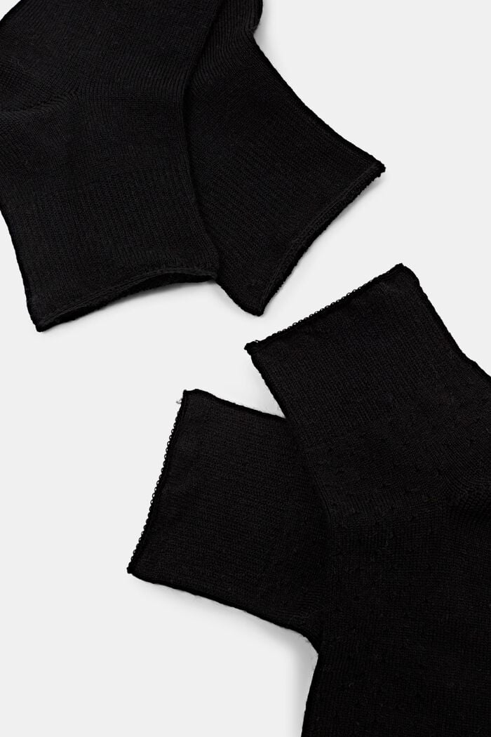 2er-Set Socken aus Wollmix, BLACK, detail image number 1