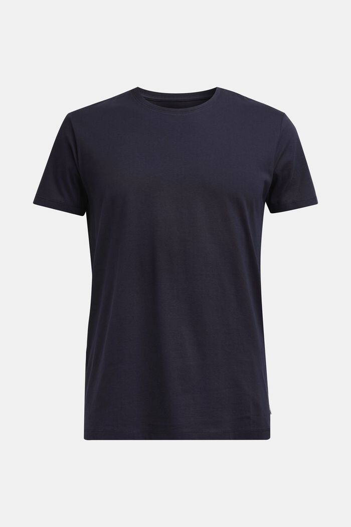 Jersey-T-Shirt aus 100% Baumwolle, NAVY, overview