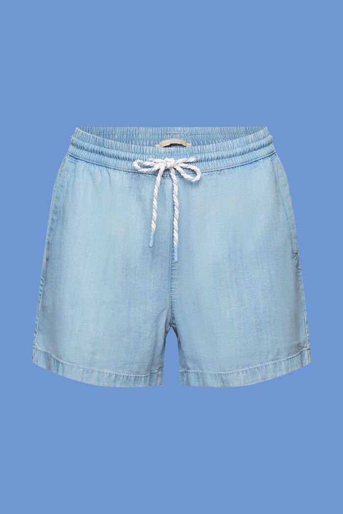 Pull-on-Jeansshorts, TENCEL™, BLUE BLEACHED, detail image number 6