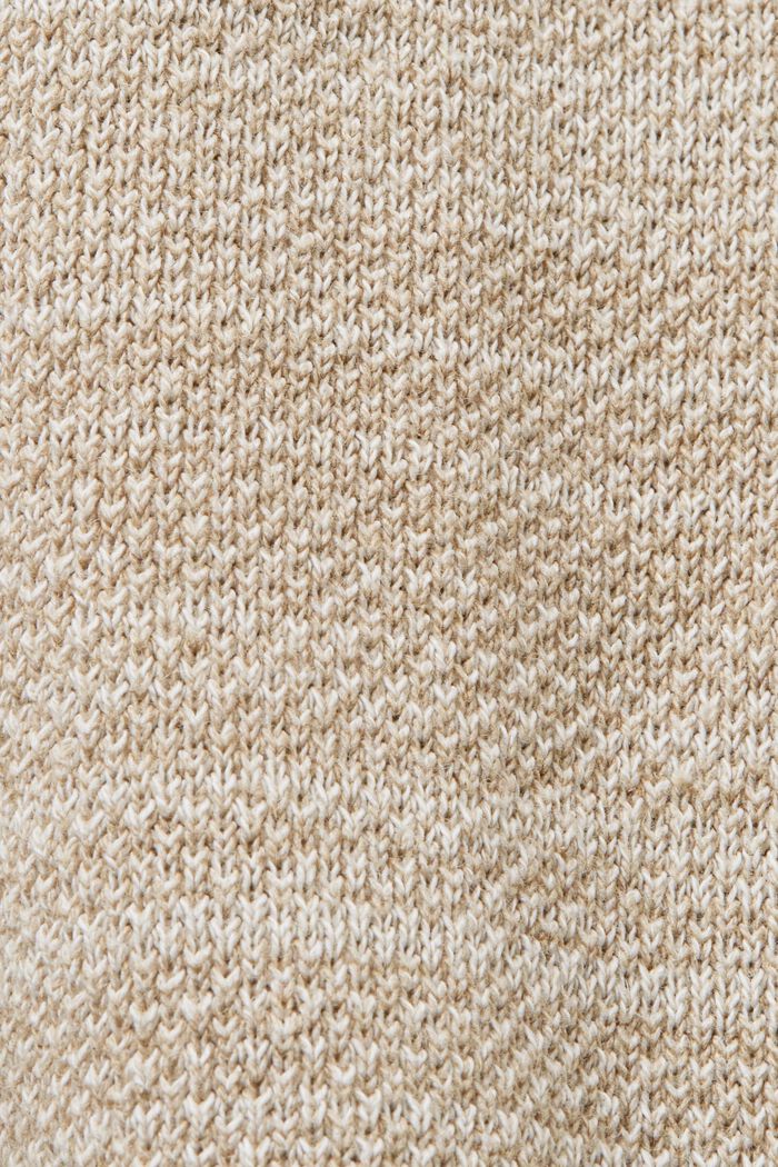 Kurzärmeliger Pullover mit Polokragen, SAND, detail image number 5