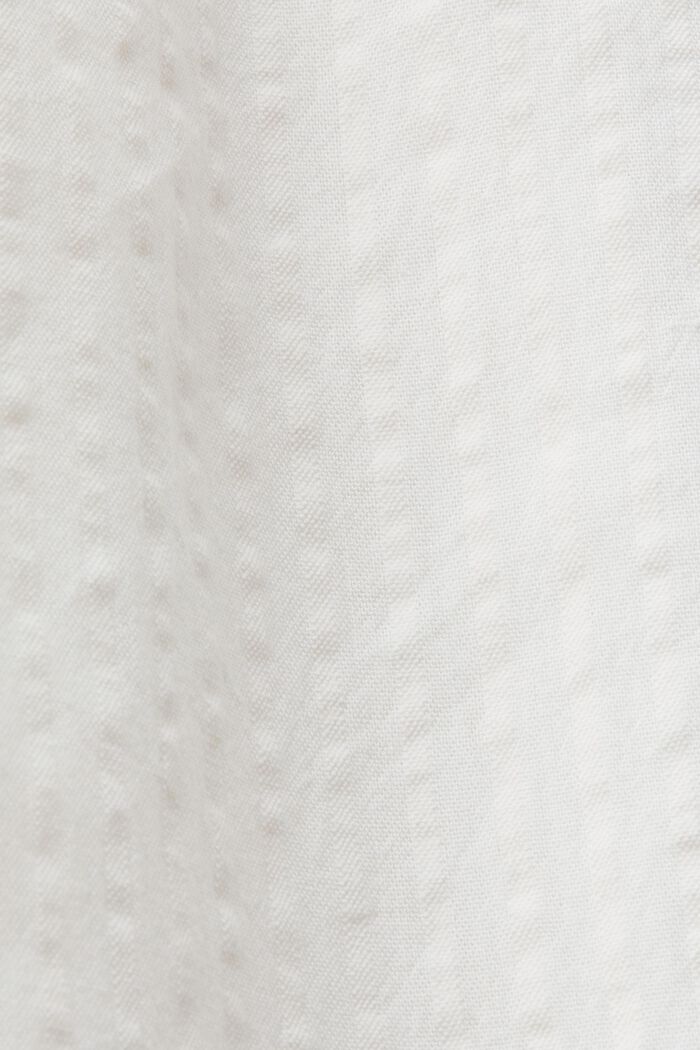 Midi-Hemdblusenkleid mit Bindegürtel, Baumwollmix, WHITE, detail image number 4