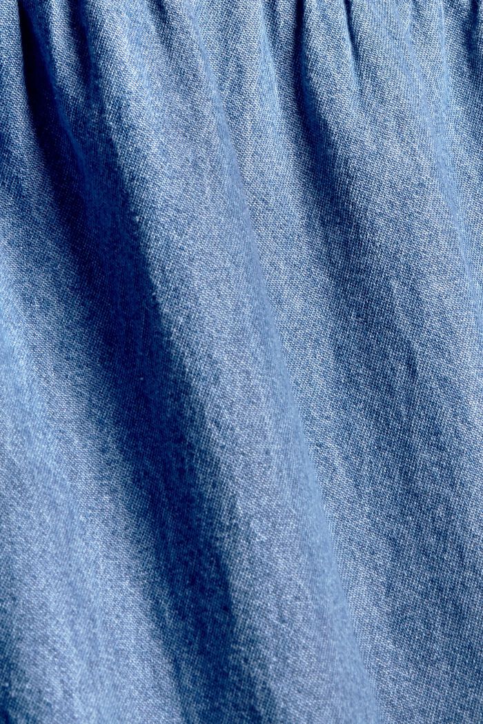 Jeans-Blusenkleid aus Baumwolle, BLUE MEDIUM WASHED, detail image number 4