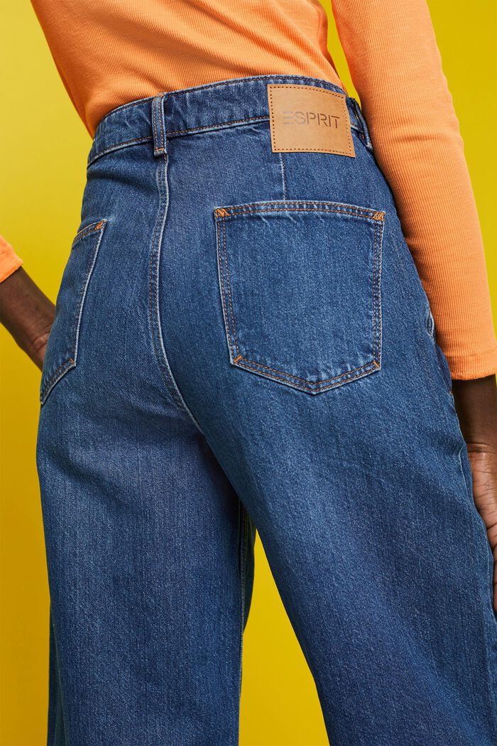 Culotte-Jeans mit hohem Bund, BLUE MEDIUM WASHED, detail image number 2
