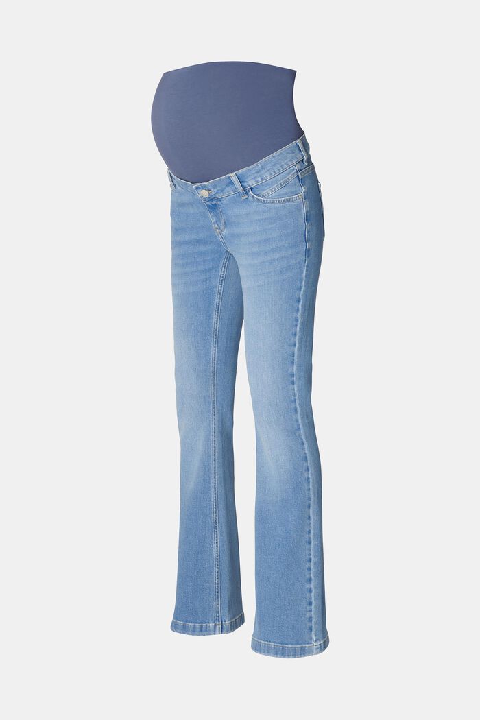 Jeans mit ausgestelltem Bein und Überbauchbund