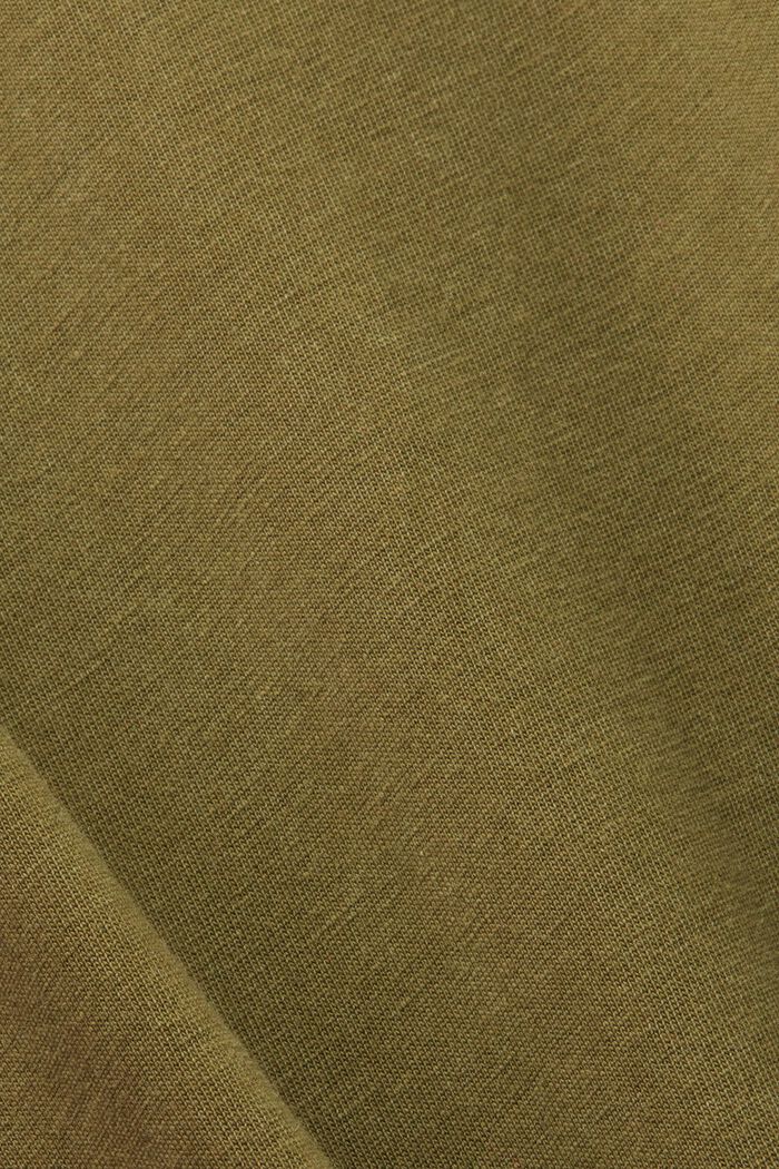 Jersey-T-Shirt, 100% Baumwolle, OLIVE, detail image number 4