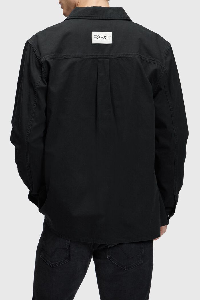 Schweres Hemd in lockerer Passform, BLACK, detail image number 1