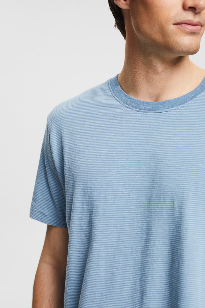 Jersey-T-Shirt mit Streifenmuster, BLUE, detail image number 1