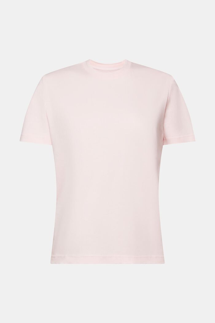 T-Shirt mit Rundhalsausschnitt, 100 % Baumwolle, PASTEL PINK, detail image number 7