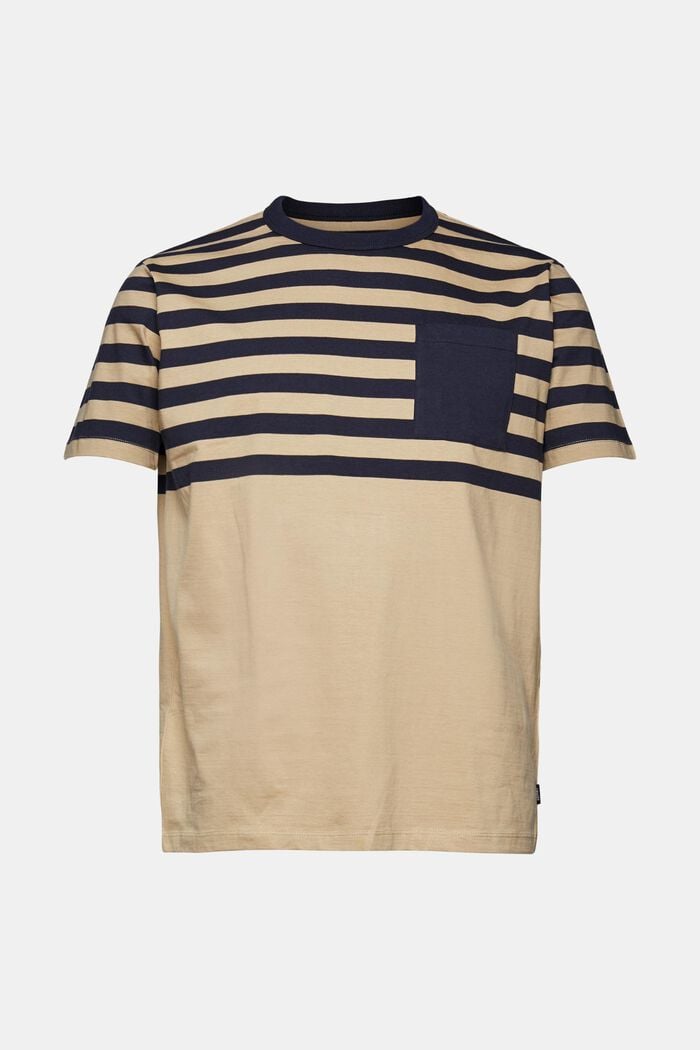 Jersey-T-Shirt mit Streifen aus Baumwolle