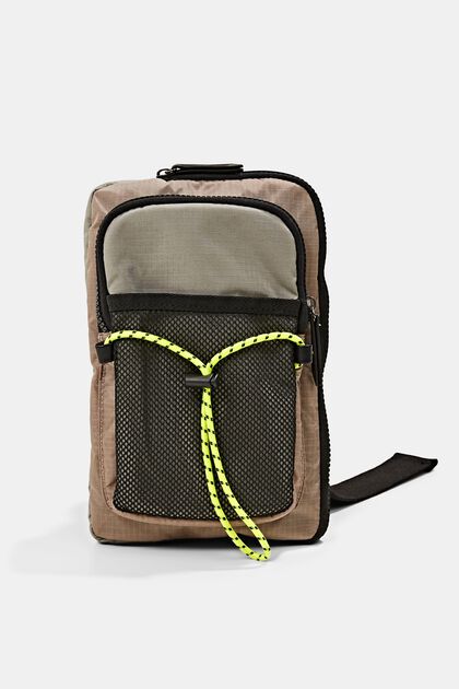 Crossbody-Bag aus Nylon, CAMEL, overview